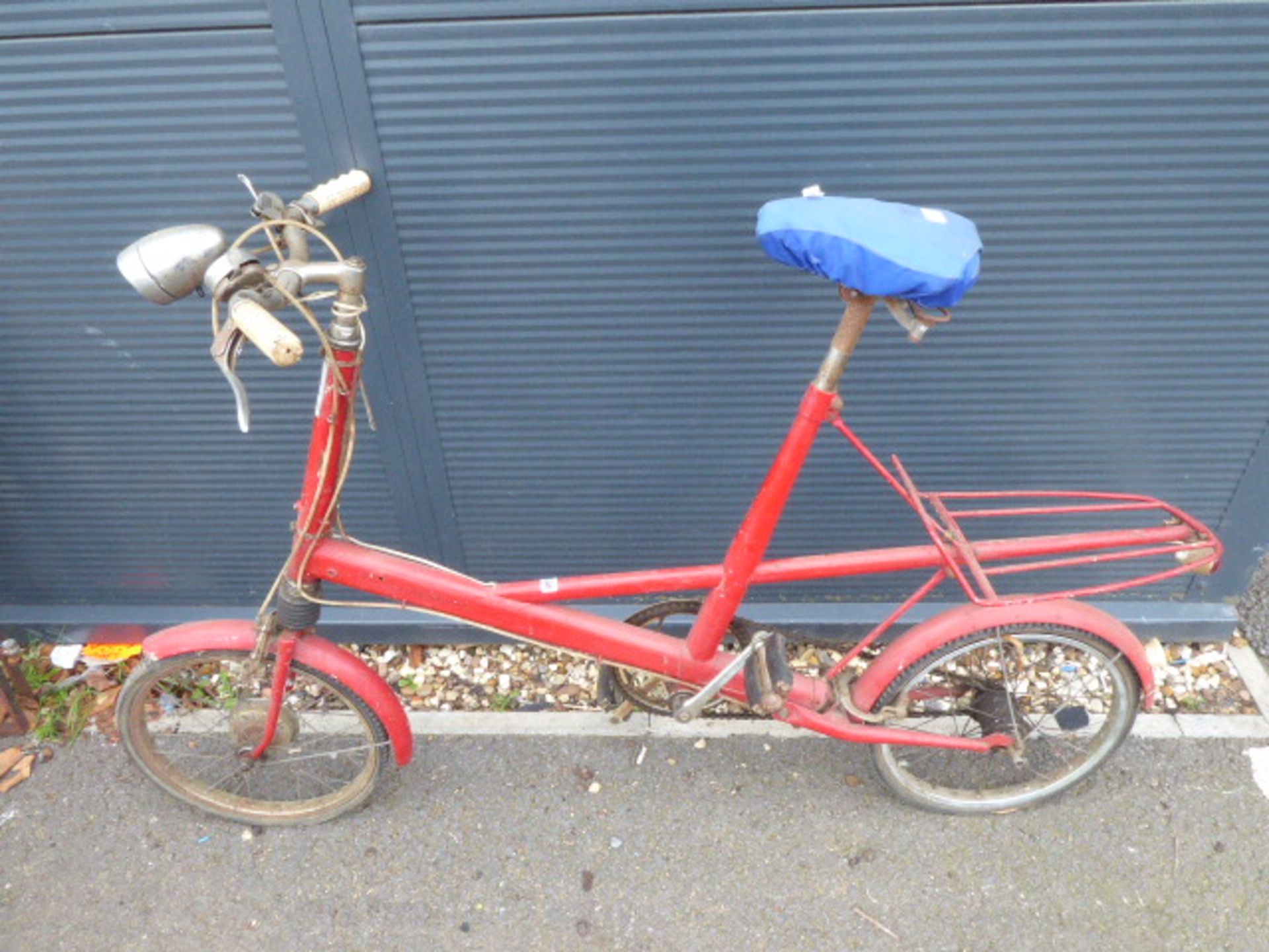 Vintage Moulton four-speed red bike