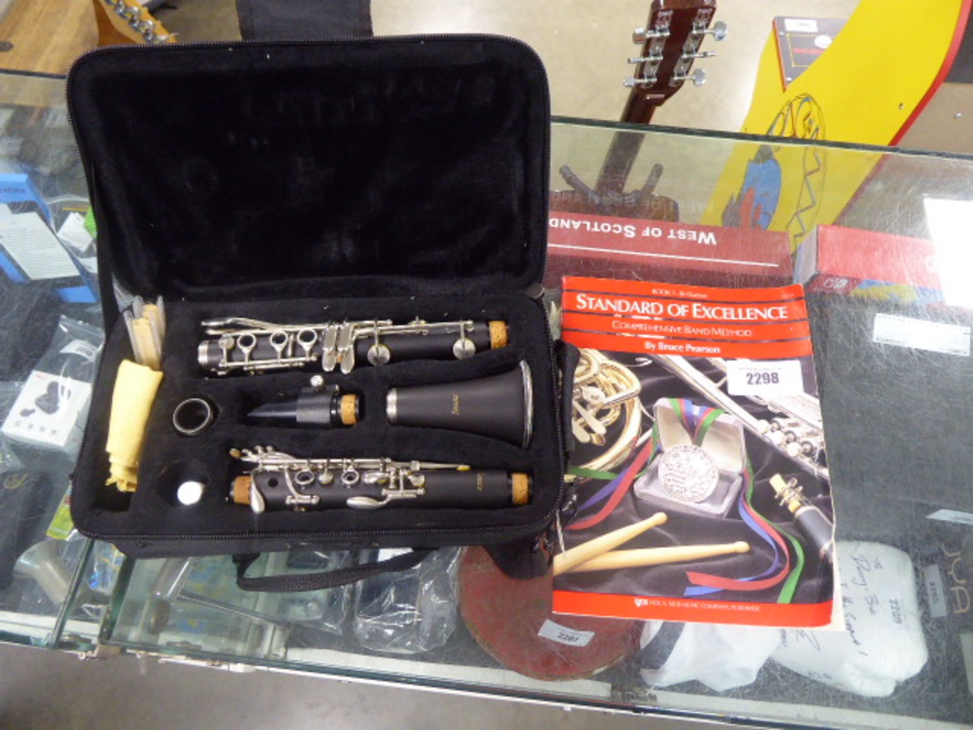 Sonata clarinet with case and 'Standard of Excellence' music booklet