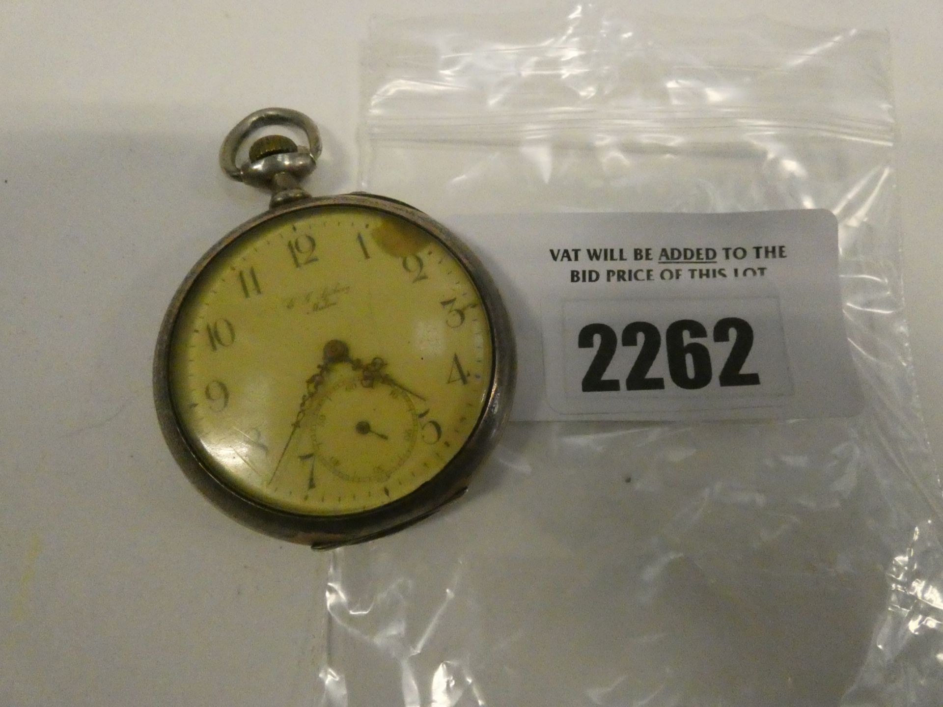 C.G. Sjöberg Malmö pocket watch marked 0,800