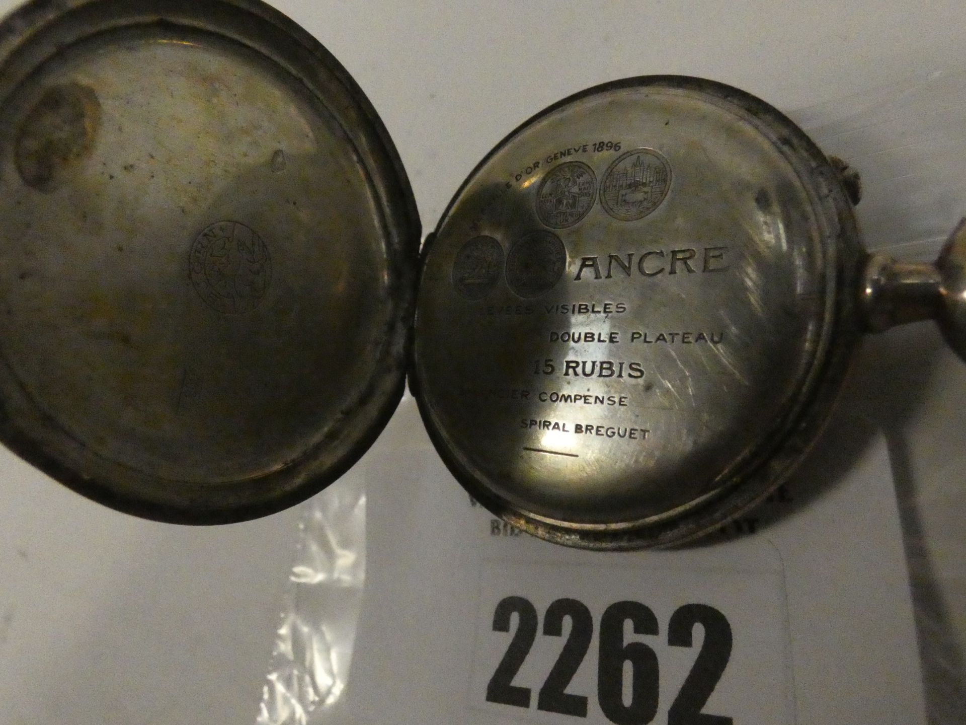 C.G. Sjöberg Malmö pocket watch marked 0,800 - Image 2 of 2