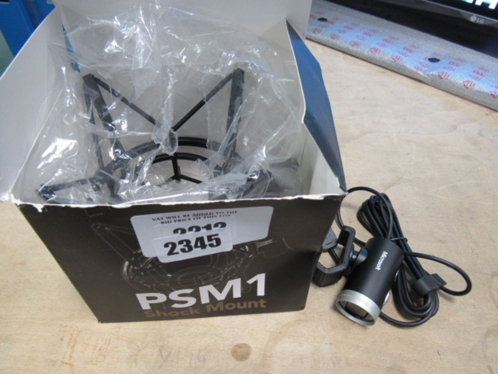 2212 Rode model PSM1 shock mount for microphone and Microsoft HD USB web cam