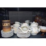 Cage containing a quantity of Villeroy Boch tea service plus other china