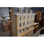 Large Regency style Ashcombe Manor dolls house on stand