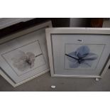 5339 2 framed and glazed photographic prints, still life with flowers