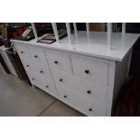 Cream painted chest of 8 drawers