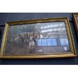 Framed and glazed print, 'The Charge of The Light Brigade'