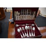 Canteen with silver plated cutlery