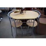 Bistro type kitchen table and pair of tuck under stools