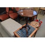 Reproduction mahogany tripod wine table