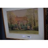 SG Anderson watercolour, country house