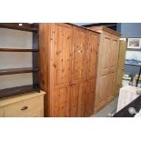 Pine triple wardrobe