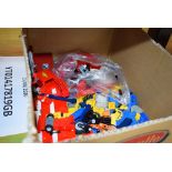 Box containing Lego pieces
