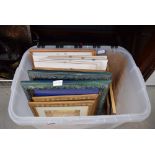 Box containing a quantity of floral prints and picture frames