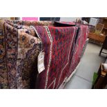 (17) Red woolen Iranian mat