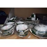 Quantity of Spode green velvet patterned china