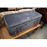 Grey fabric ottoman