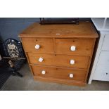 Pine chest of 2 over 2 drawers