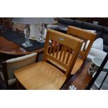 Pair of beech kitchen stools