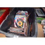 Box containing vinyl records