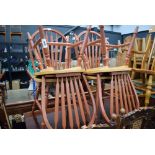 4 painted beech dining chairs