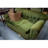 5150 - Olive green 2 seater sofa