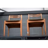Pair of teak dining chairs (collectors item, see soft furnishings policy)