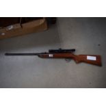 .22 BSA air rifle with scope and bag