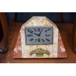 Art deco marble cased mantle clock