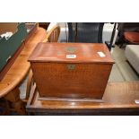 Victorian oak writing box