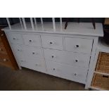 Cream painted chest of 8 drawers