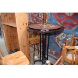 2 circular pub tables