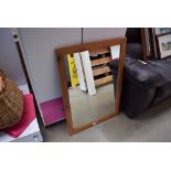 Rectangular mirror in pine frame