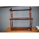 Stained beech 3 tier hanging shelf