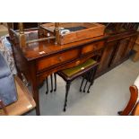 Reproduction mahogany 2 drawer side table