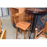Pair of beech kitchen chairs