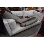 Oatmeal fabric 2 seater sofa