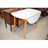 Check patterned formica dropside breakfast table
