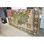 (11) Grey and brown floral carpet