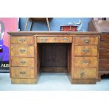 Late Victorian twin pedestal desk