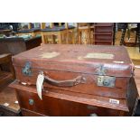 Vintage leather travelling case