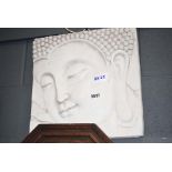 Modern wall hanging plaster figure of Buddha