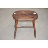 Elm seated stool