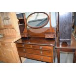 Edwardian mahogany dressing chest