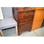 Reproduction mahogany two drawer filing cabinet