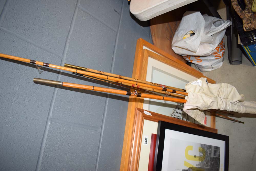 2 cane fishing rods