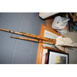 2 cane fishing rods