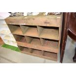 Olive green painted metal tool rack