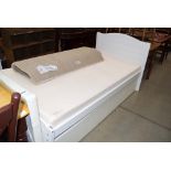 5255 White painted bedstead with mattress