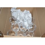 7 boxes containing a large quantity of glassware