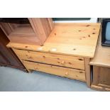 Pine chest of two drawers